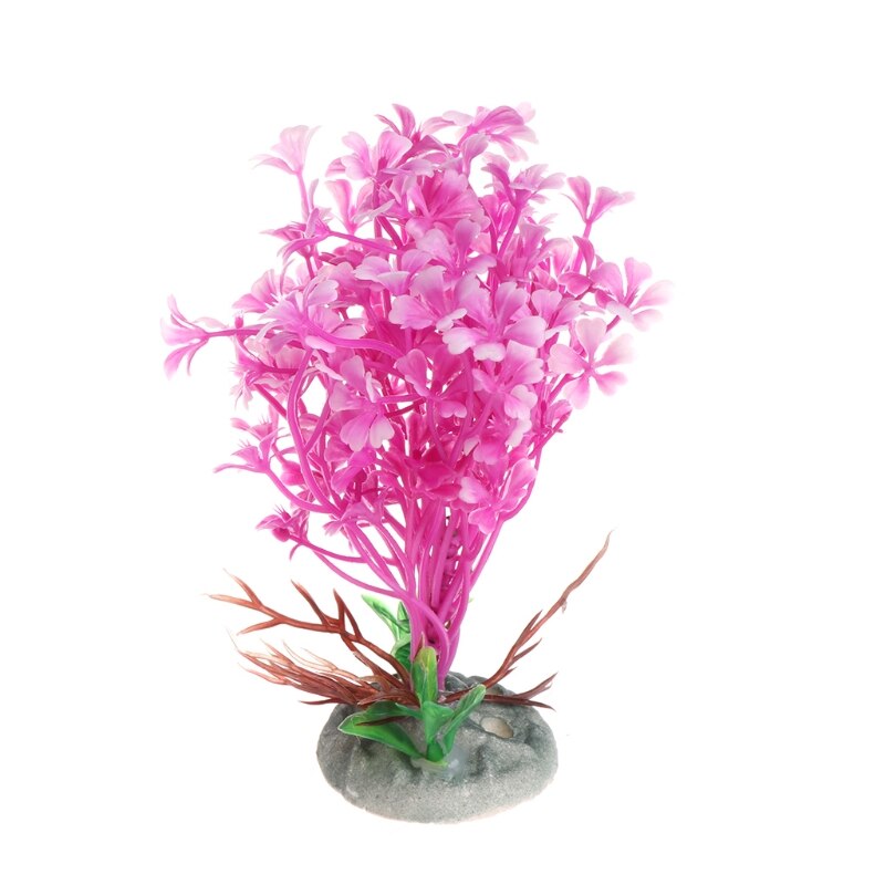 Aquatic Plants Pink Sea Flower Artificial Fish Tan... – Grandado