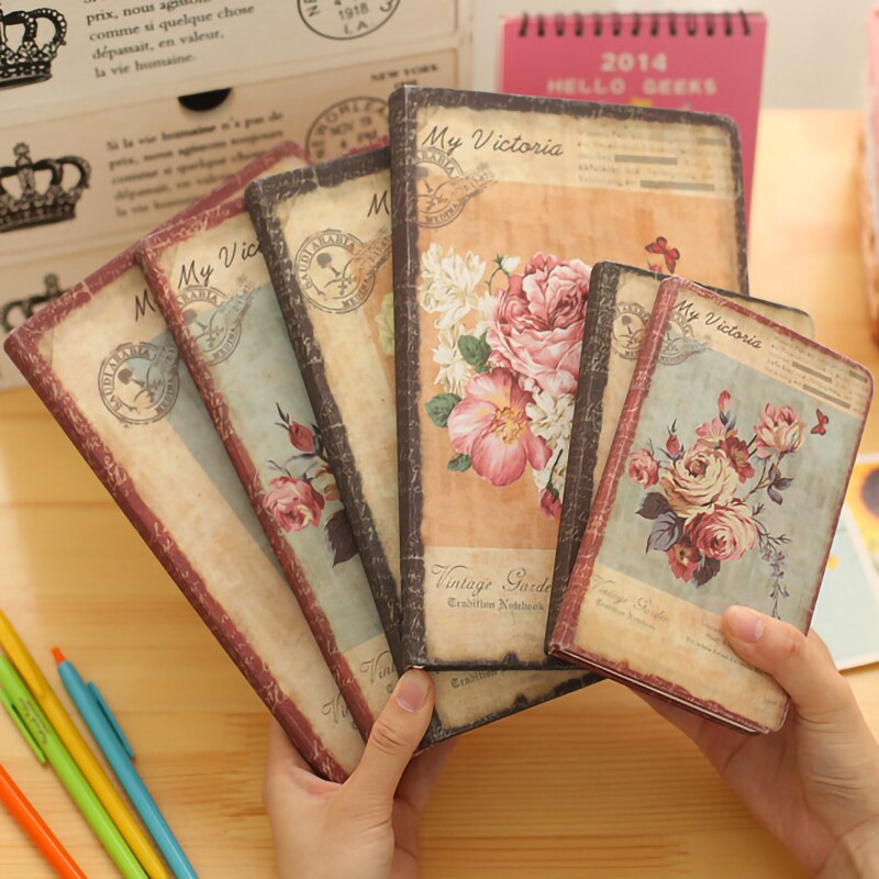 Rosas ilustraciones cuaderno Bloc de notas diario dibujo rosas lindas cuaderno de papel oficina material escolar