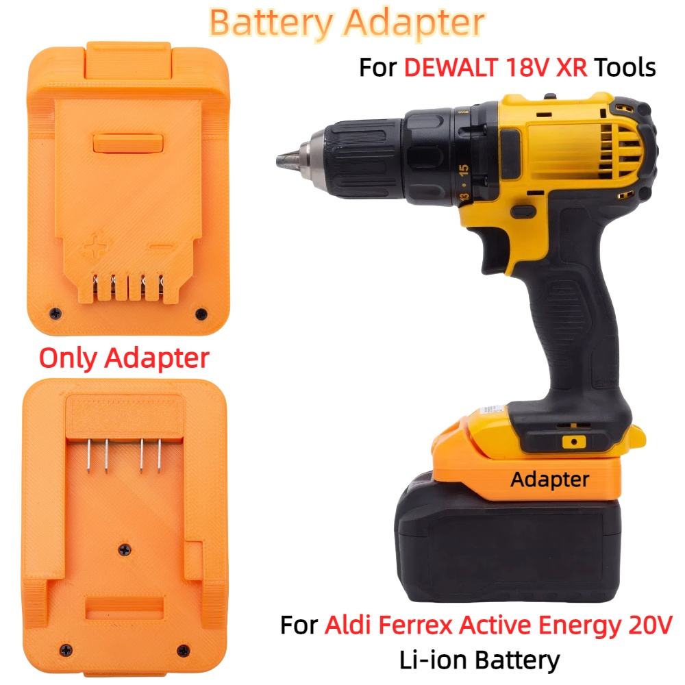 Batterij Adapter Converter Accessoire voor Aldi Ferrex 20V Actieve Energie Li-ion Batterij NAAR DEWALT 18V XR Accuboormachine tool