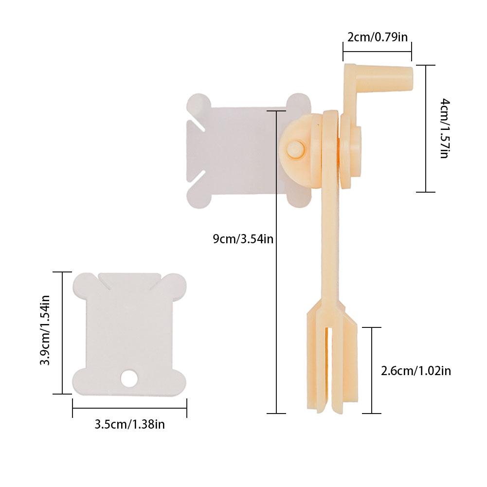 Bobine de fil en plastique 1 pièce | Remontoir et 100 pièces plaque de bobinage pour le point de croix, accessoires pour outils de couture