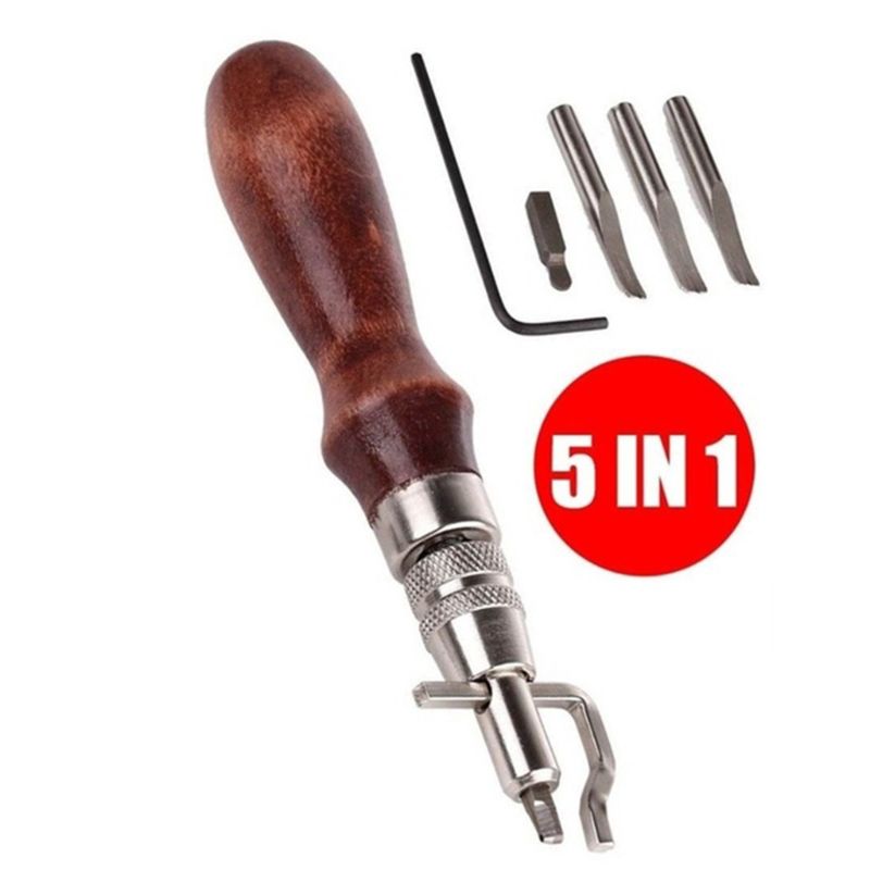 Adjustable Leather Stitching Groover, Leather Edge Bevelers, DIY Leathercraft Wo
