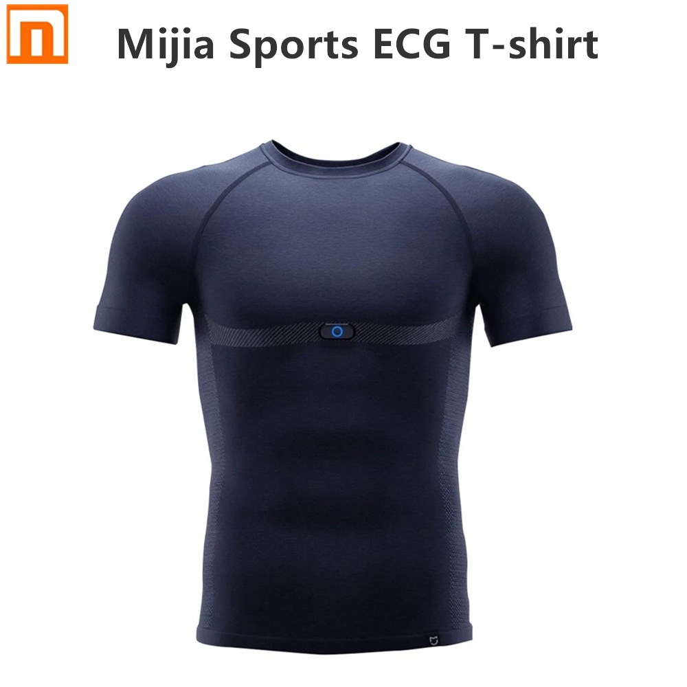 Xiaomi mijia sport t-shirt smart adi ecg chip overvågning puls træthed dybde analyse vaskbar behagelig