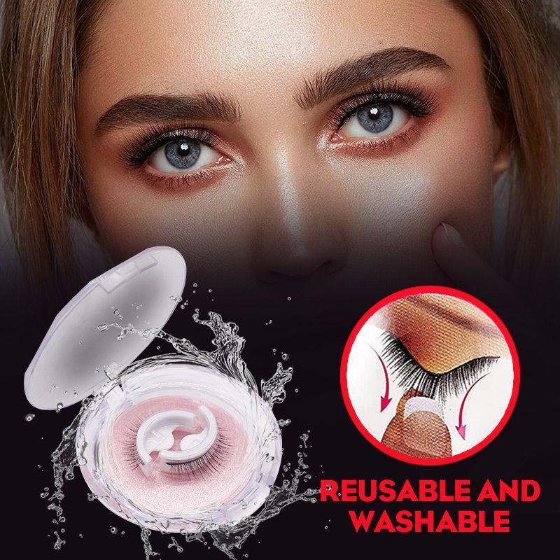 Genanvendelige selvklæbende øjenvipper ingen lim let at bære naturlige vipper effekt perfekt make-up skønhed tilbehør