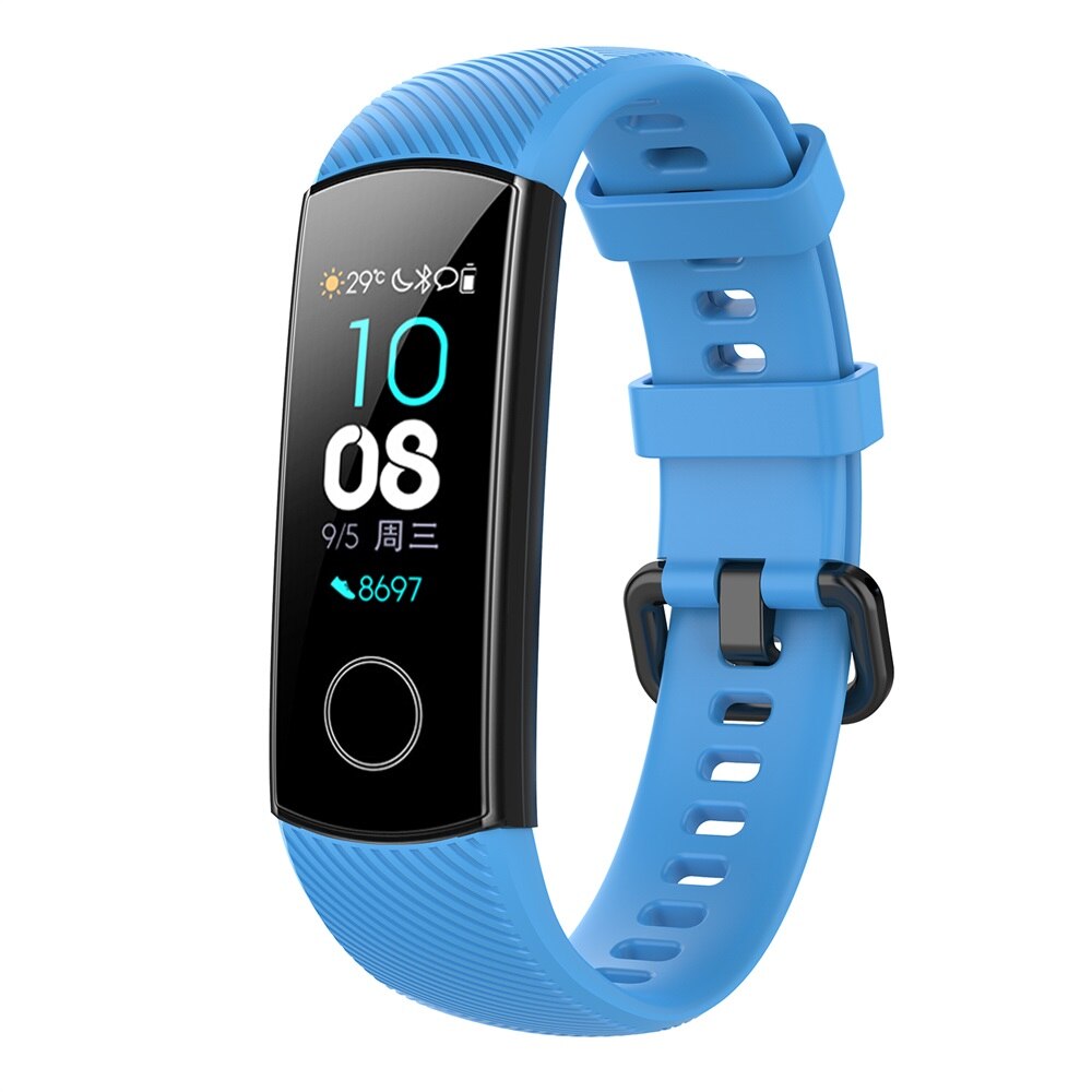 Silicone Wriststrap For Huawei Honor Band 4 5 Smart Accessories Wristband Strap For Honor Band 5(CRS-B19S) Replaceable Bracelet: skyblue / For Honor Band 5
