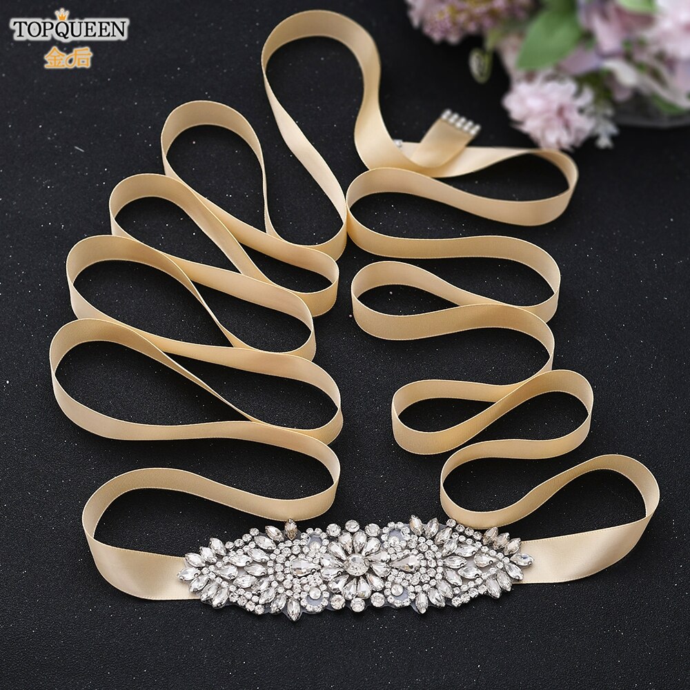 TOPQUEEN S446 Luxury silver rhinestone belt for wedding ladies diamond belts sparkle belt women belt bling stunnng brides belt
