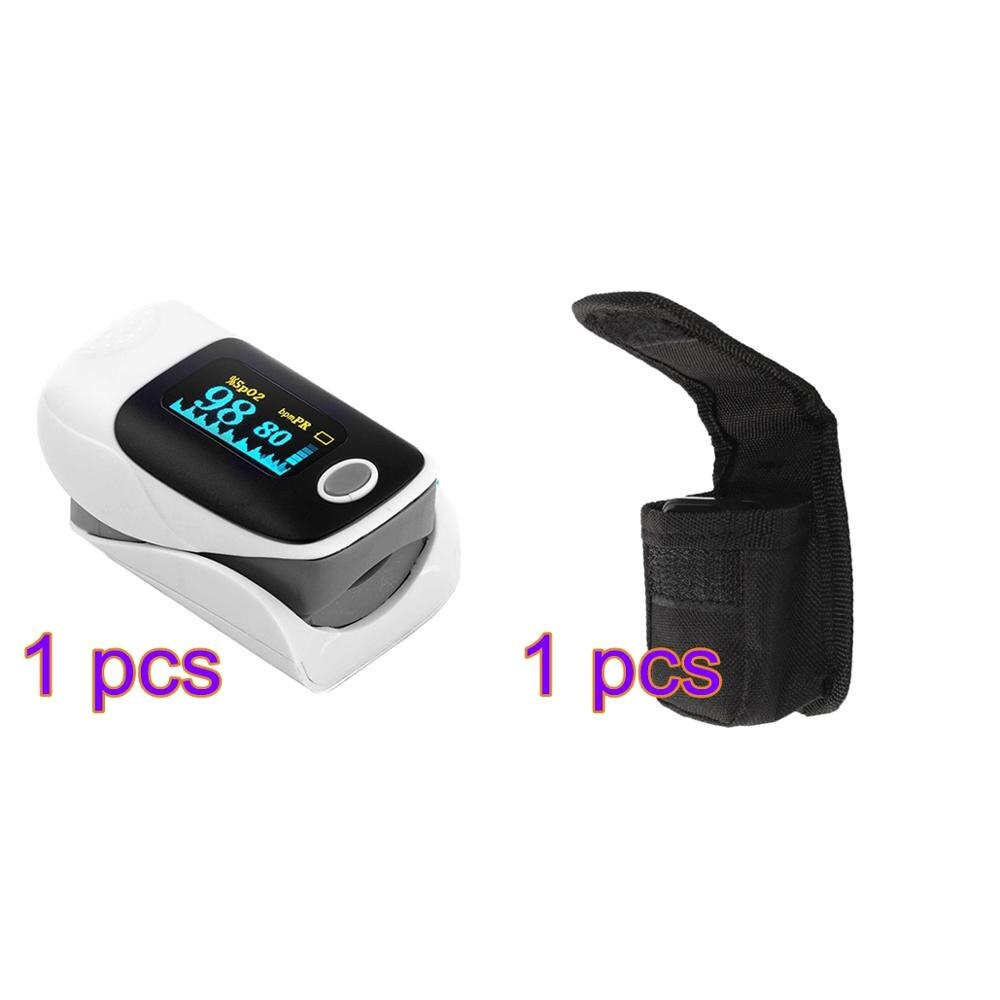 Blod ilt monitor finger puls oximeter ilt saturation monitor uden batteri hurtigt: Med taske b