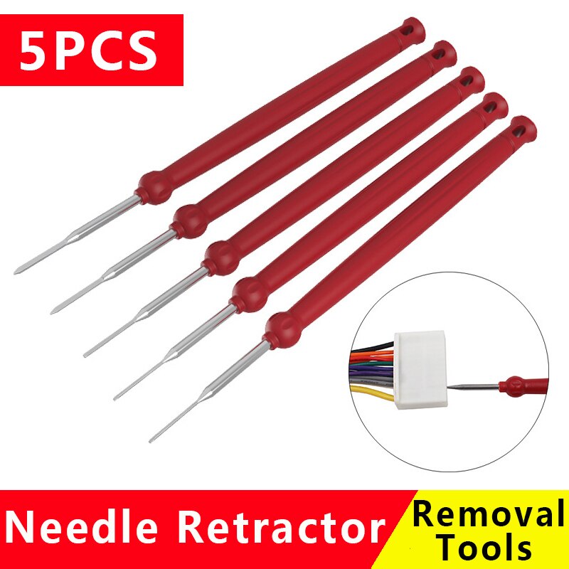 5pcs Car Plug Removal Tool Needle Retractor Pick Tool Harness Connection Electrical Wire Puller Terminal Repair Hand Tools Kit