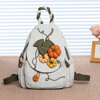 Motaora Vrouwen Rugzak Handgemaakte Vintage Canvas Tas Verse Toevallige Rugzak Voor Vrouwen Groente Patroon Reizen Mochila: Default Title