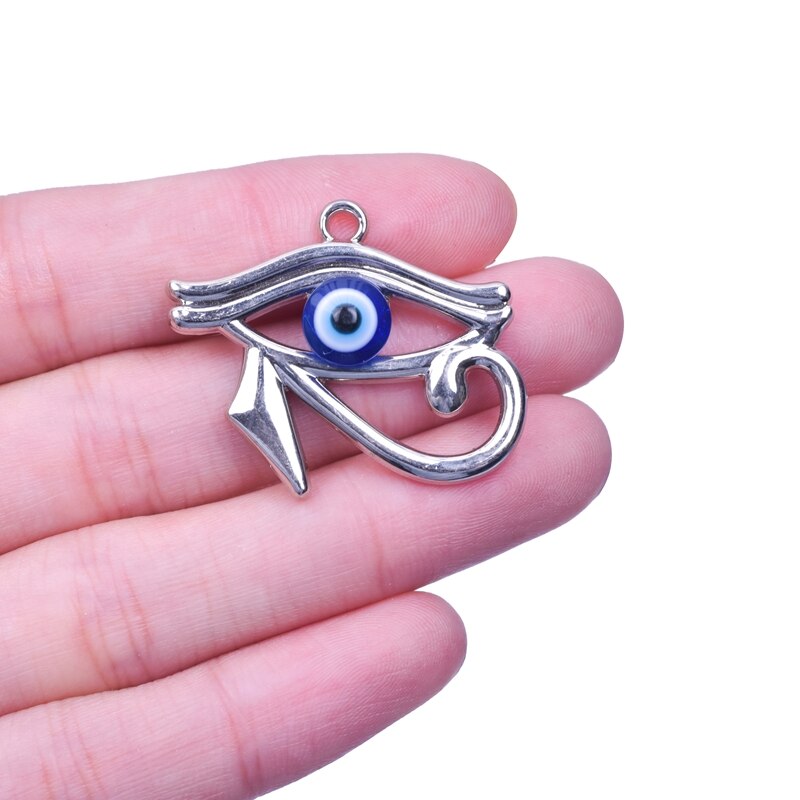 5Pcs/lot Bohemia Hand of Fatima Hamsa Charms Turkish Evil Eye Pendant for Women Necklace Earring DIY Jewelry Accessories