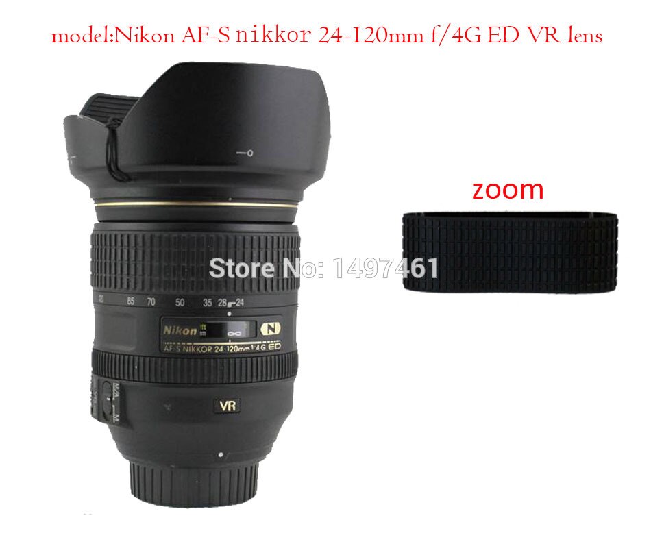 Lens Zoom of manunal focus Rubber Ring/Rubber Grip Reparatie Vervangsmiddel Voor Nikon AF-S nikkor 24-120mm f/4G ED VR lens