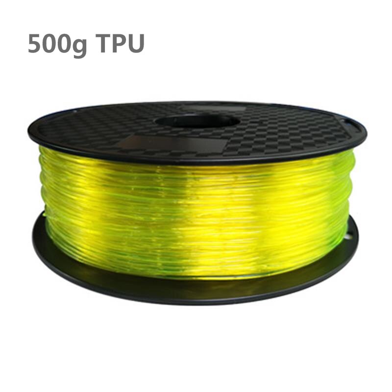 0.5KG TPU 3D Printer filament 1.75mm 500g Flex Soft Elastomer Rubber Material for 3D Printer Consumables: Tran-Yellow