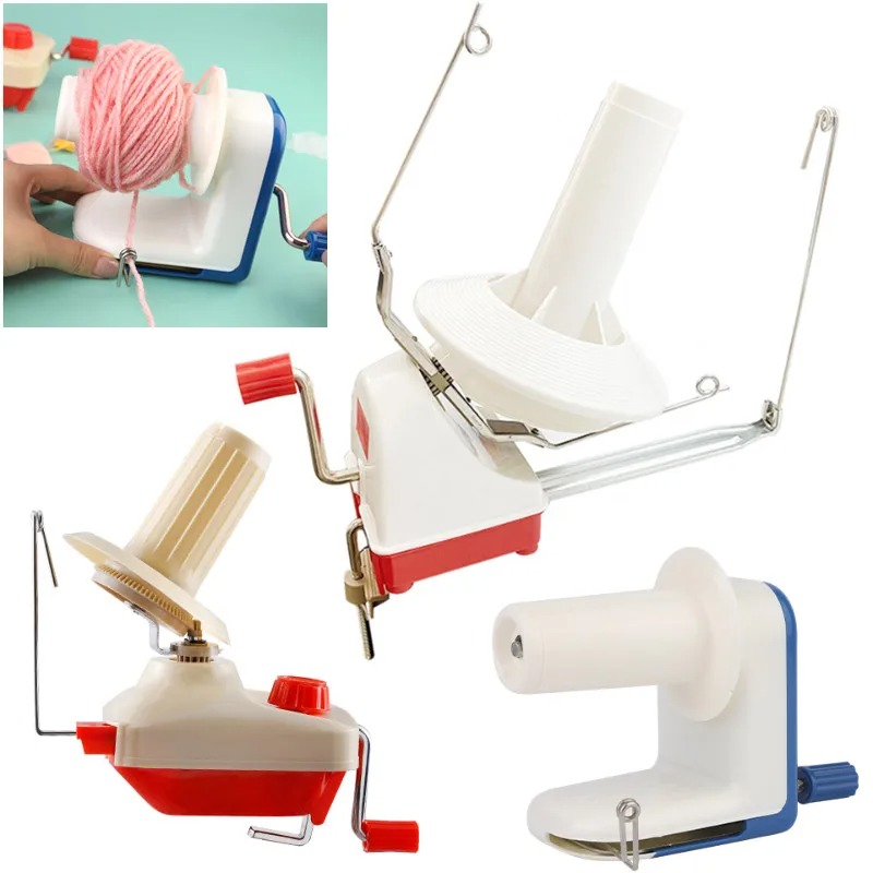 Manual Handheld Fiber Wool for DIY Sewing Making String Ball Hand Operated Yarn Winder Thread Skein Cable Winder Machine