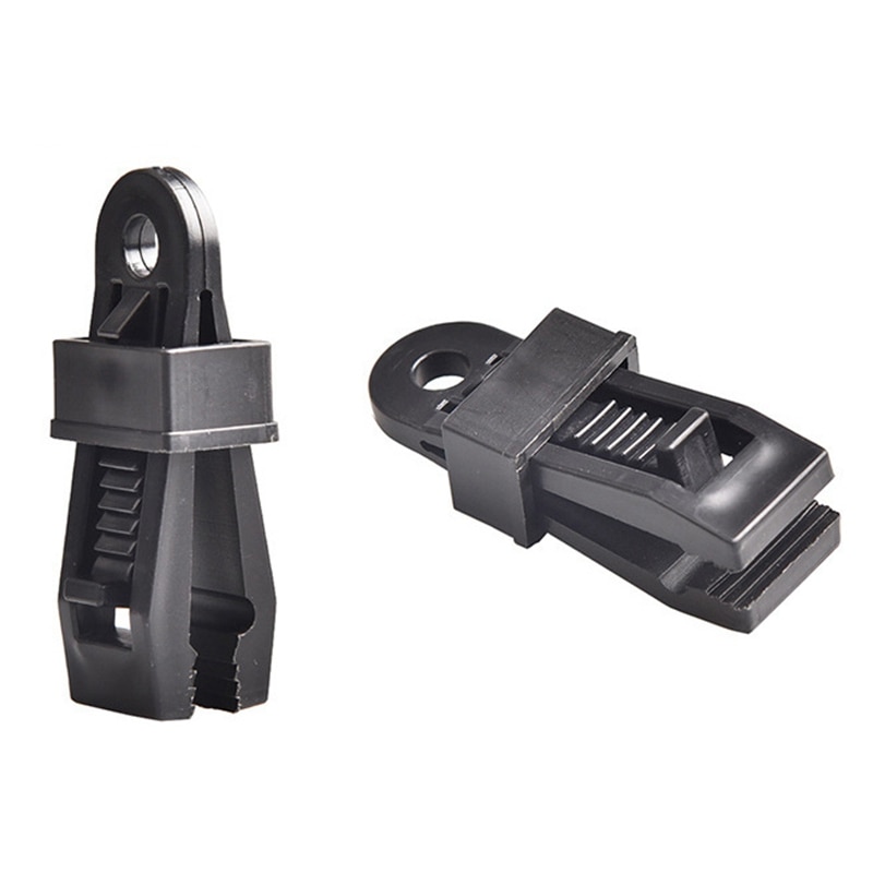 10Pcs/Set Tarp Clips Tarp Clamps Tent Fasteners Clips Tent Awning Clips and 10Pcs Cords for Supporting Tarpaulins Canopies Sunsh