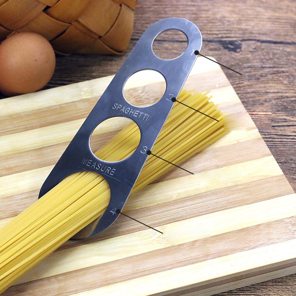 4-Gedeelte Spaghetti Measure Tool Rvs Pasta Portion Control Gadget