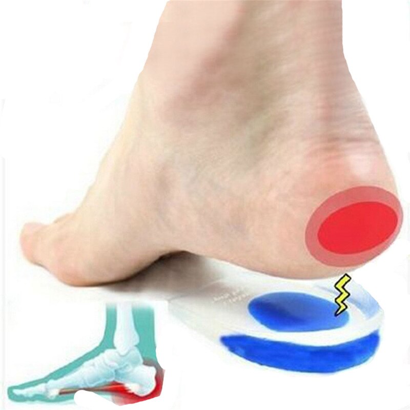 Palmilhas de silicone ortopédicas para a dor do dente do calcanhar pés massageador calcanhar sapatos anti deslizamento almofada altura aumento tenis feminino esportivo