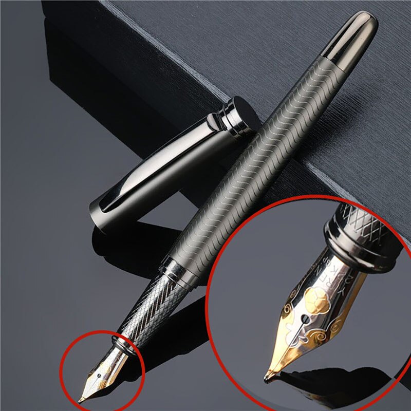 1PC Fountain Pen Luxury Business Writing Signing Calligraphy Ink Nib Pens Box Office Stationary Supplies 03924