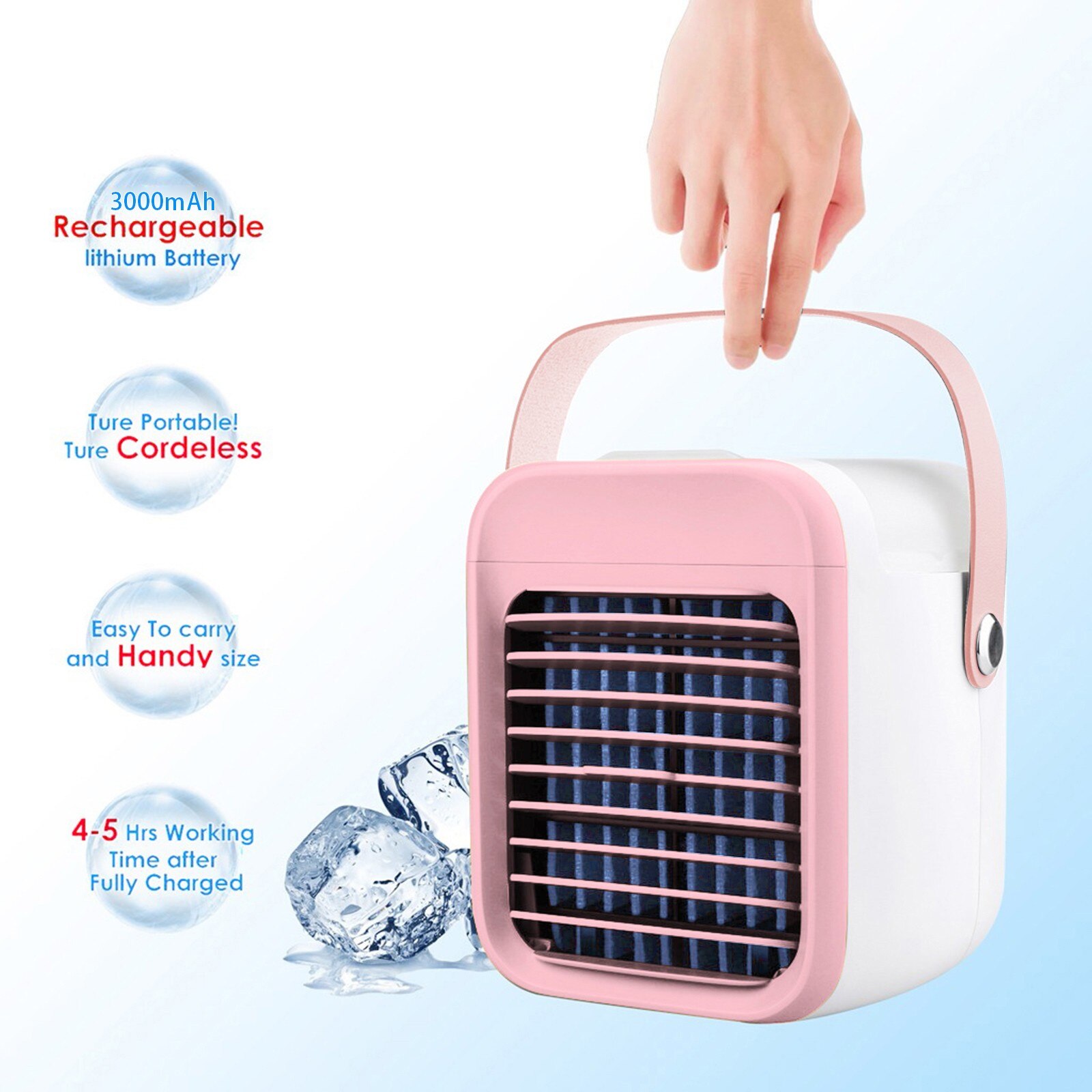 Mini Air Conditioner Air Cooler Fan 7 Colors Light Usb Portable Air Conditioner Multifunction Personal Space Cooling Fan #T2G