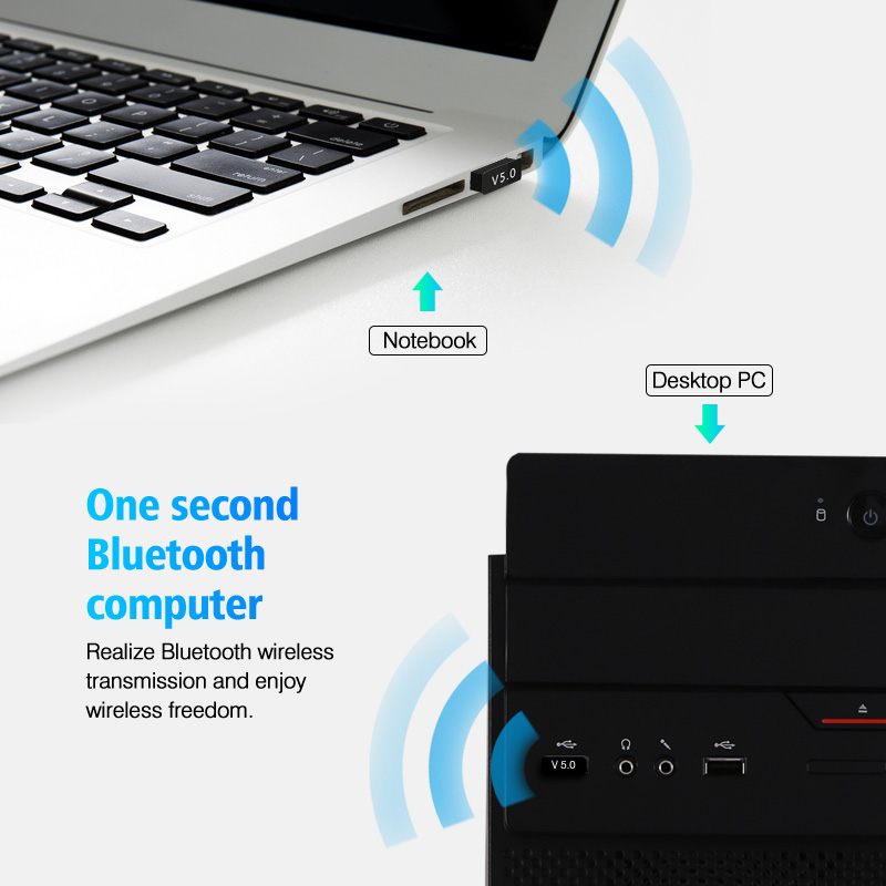 Bluetooth-kompatibler 5.0- sender-empfänger-dual-tr-funkdongle-mini-usb-adapter bt-stereo-audio tragbar für pc, handy und auto
