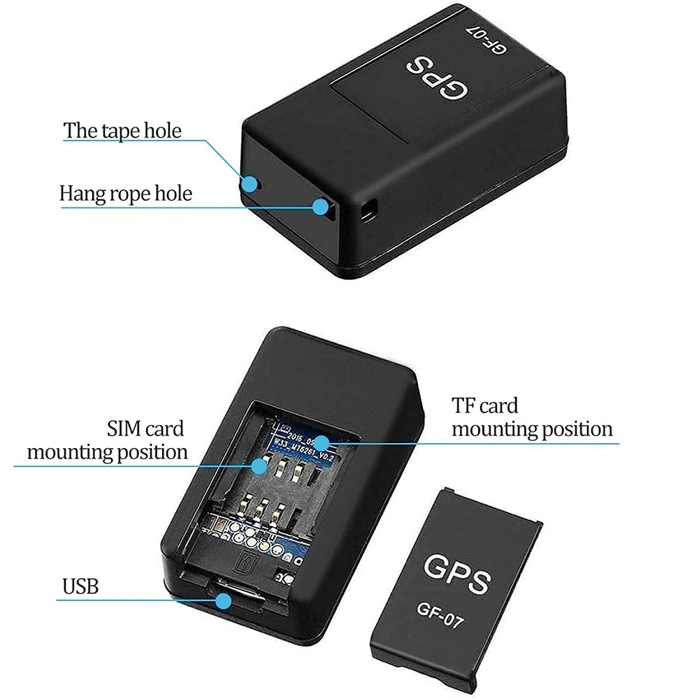 GF-07 Mini localizador GPS rastreador de coche seguimiento en tiempo Real antirrobo localizador antipérdida posicionador de montaje magnético