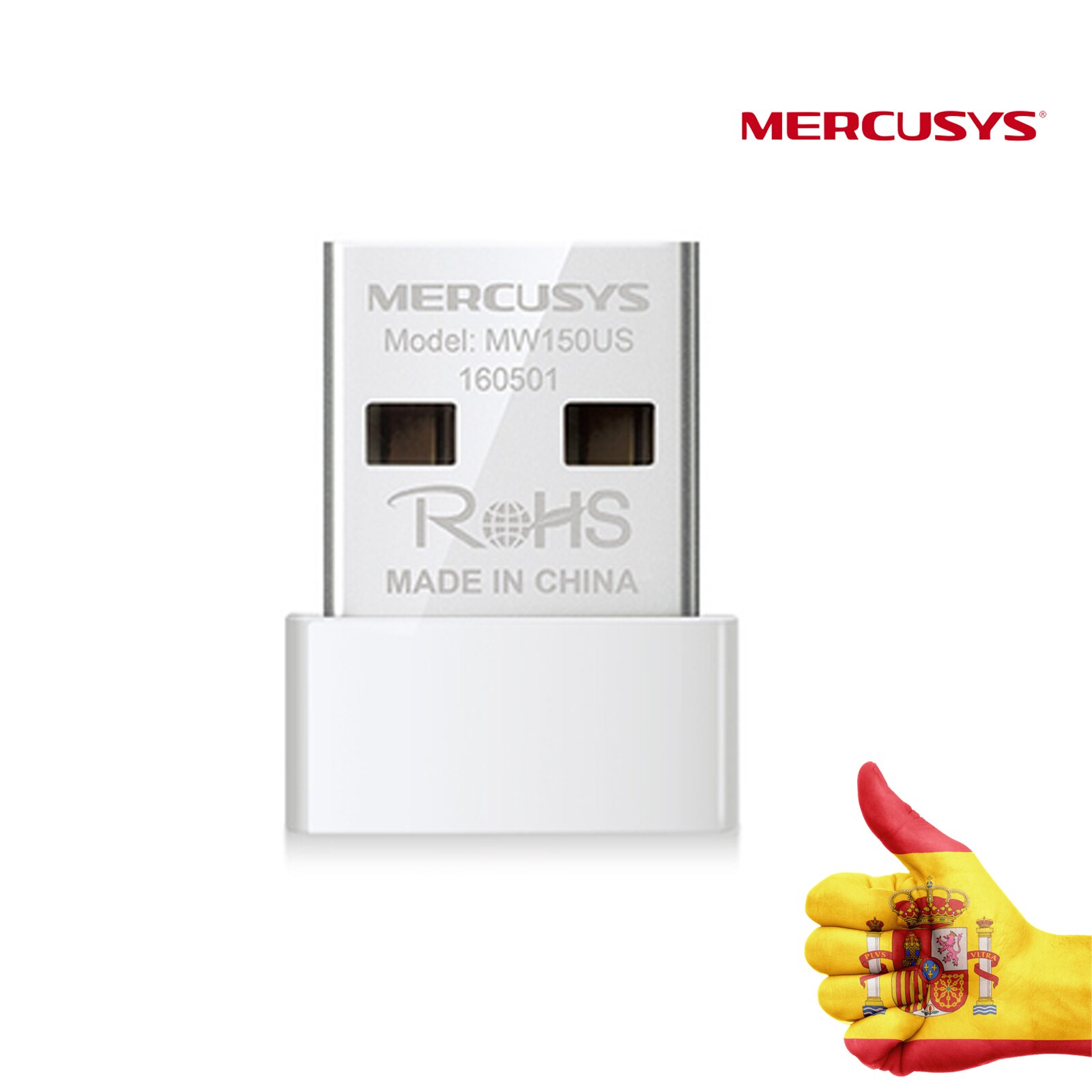 USB ADAPTER DRAADLOZE NANO MERCUSYS MW150US (2,4 GHz)
