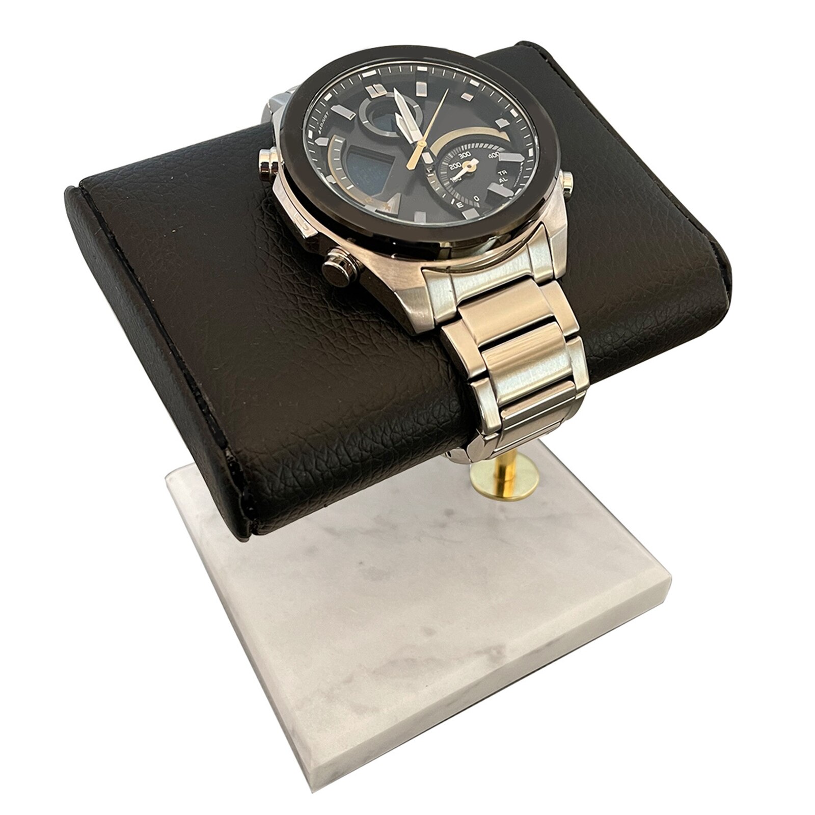 PU Leather Marble Watch Stand Holder Bracelet Bangles Watch Placement T-Bar Rack Jewelry Hard Display Stand Storage Holder