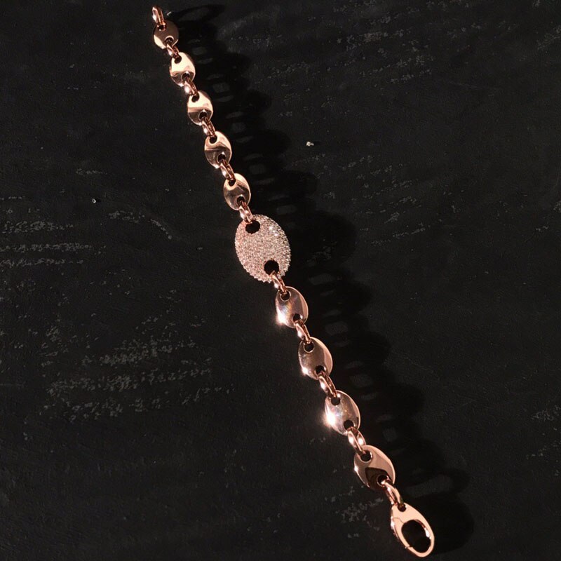 Umgodly Luxe Bangle Rose Gold Kleur Sailor Gesp Armband Zirconia Stenen Vrouwen Sieraden: Rose gold color