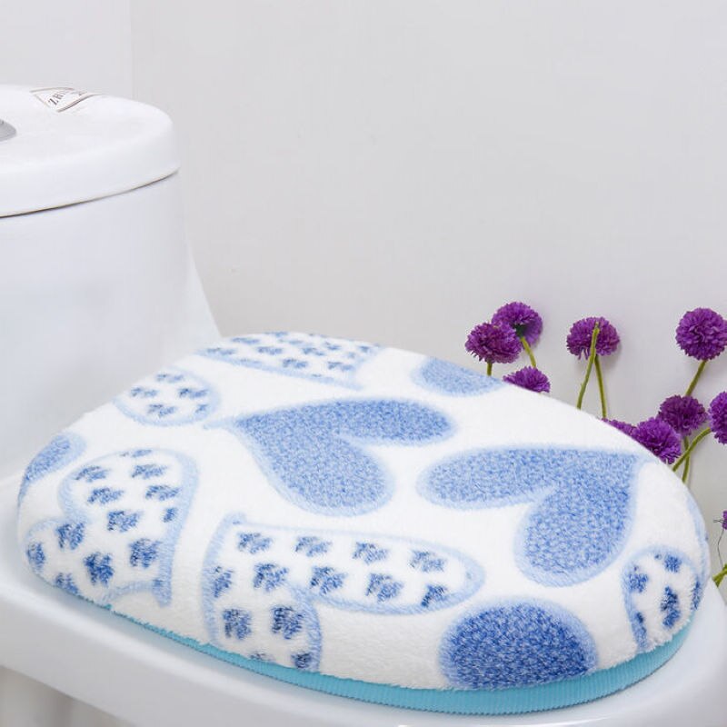 Twee Stukken Sets Katoen Linter Toilet Seat Cover en Tapijt Washroom Set decoratieve wc stoelhoezen deksels Promoties