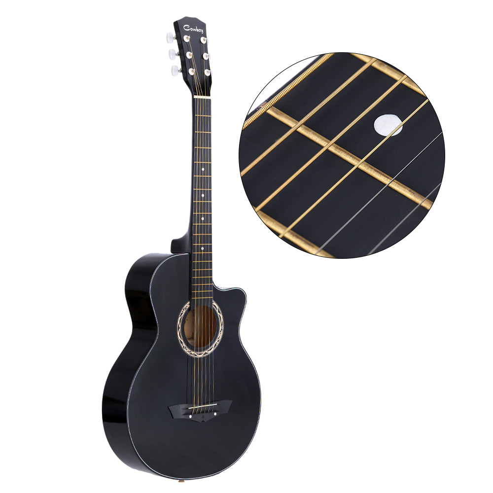 38 "Akoestische Gitaar Folk 6-String Gitaar Voor Beginners Gitaar Studenten: Black