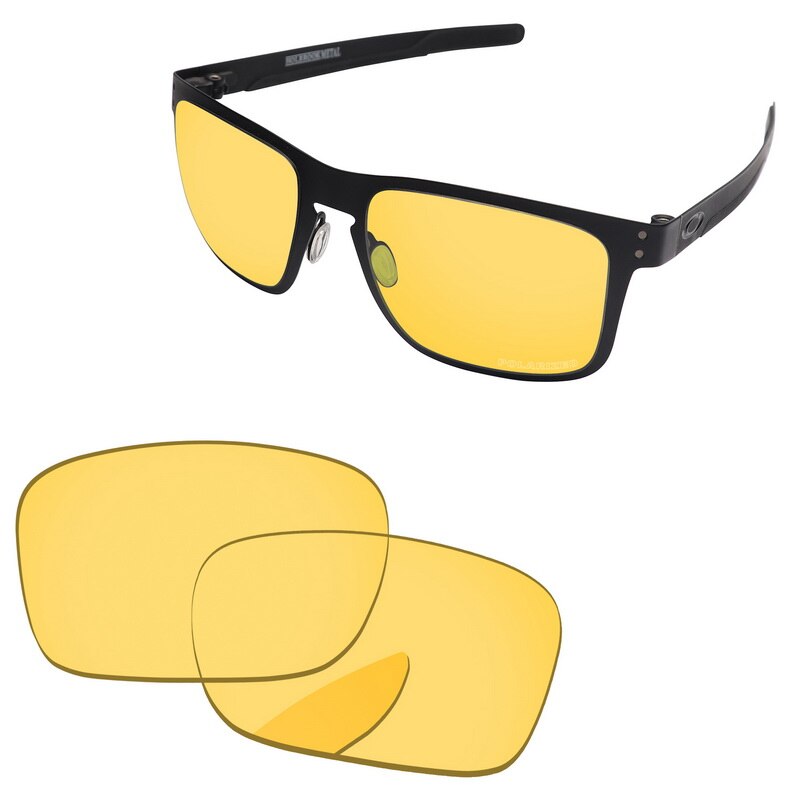 Polycarbonate-lentilles de remplacement pour Holbrook Metal | Authentique, cadre OO4123 Protection UVA et UVB-Options multiples-PC: Crystal Yellow-PC