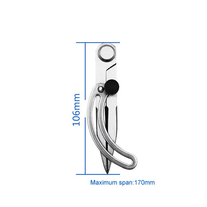 Adjustable Leather Craft Rotating Tool Scriber Marking Tools Spacing DIY Edge Creaser Stitch Sewing Leather Metal Craft 2 Sizes: 100mm S