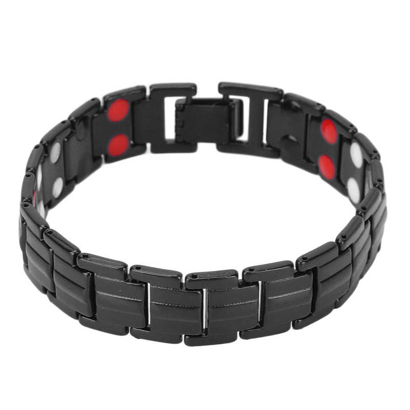 Magnetische Therapie Armbänder Gewicht Verlust Abnehmen Verbessern Schlaf Gesundheit Pflege Schmuck Energie Energie Armreif für Männer Frauen: Schwarz