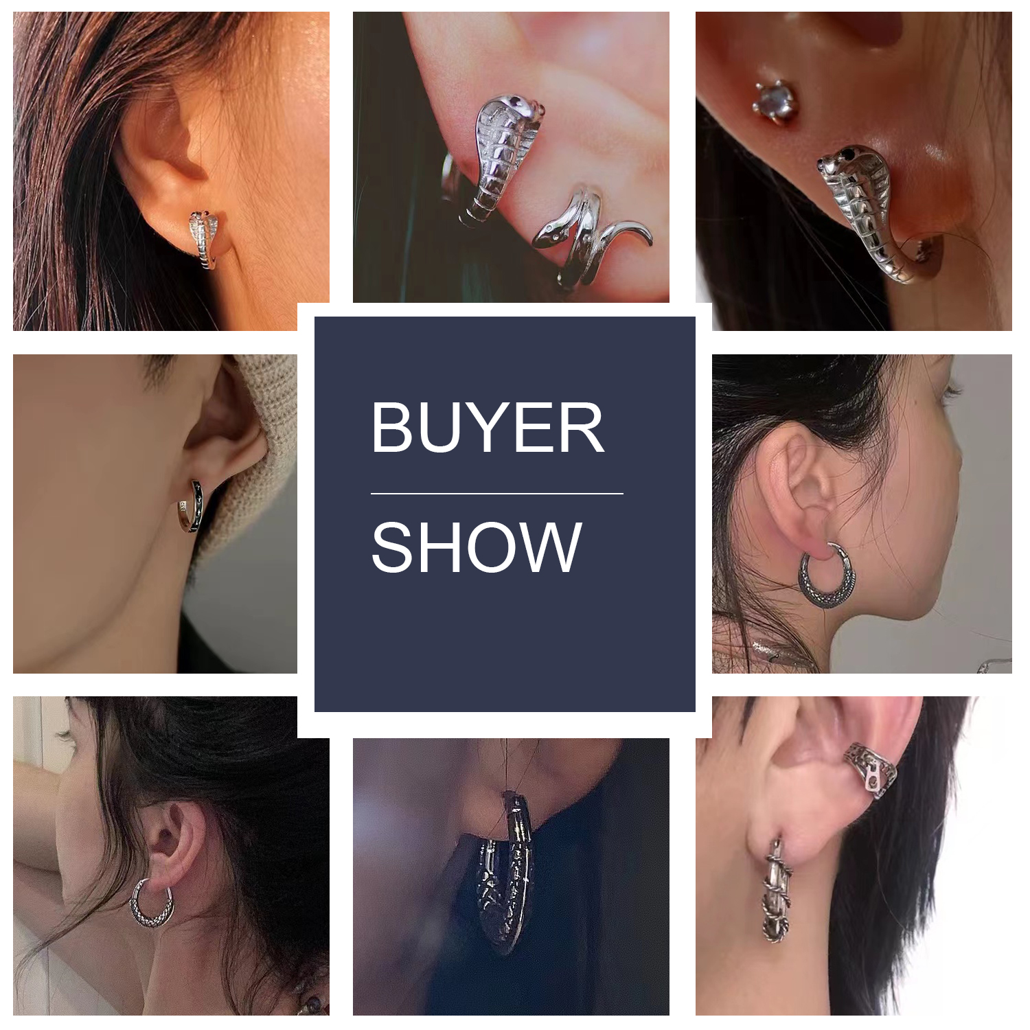 ZS-pendientes de aro de acero inoxidable para hombre, aretes redondos de calavera, serpiente, gótico, Punk, Rock, colgante, cartílago de hélice, 18G, 2 unidades por lote