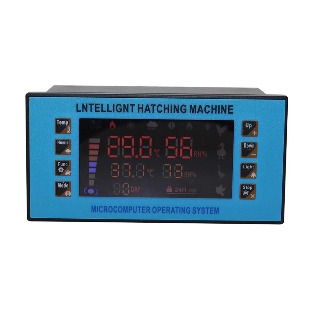 Multifunction Intelligent Color LED Screen Temperature Humidity Incubator Controller Chicken Bird Poultry Incubation Equipment