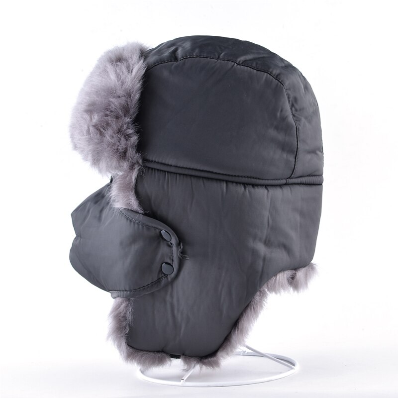 Vinter varma ryska hattar för män fuskpälsmössa med öronlappar flygare trapperhatt kvinnor casual snömössor gorro