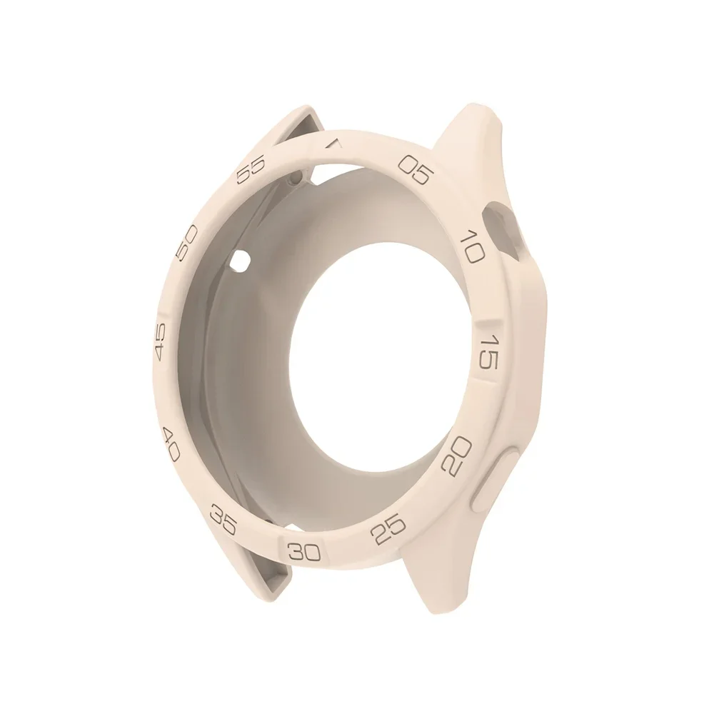 Silicone Case Bumper For Huawei Watch GT4 46mm Protector Frame SmartWatch Protective Case For Huawei Watch GT4 46mm Accessories: Rose Gold