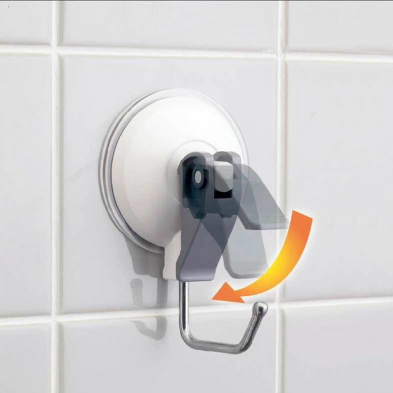 Practical Suction Cup Strong Lever Lock Wall Hook Hanger Glass Tile Waterproof Suction Cup Hook