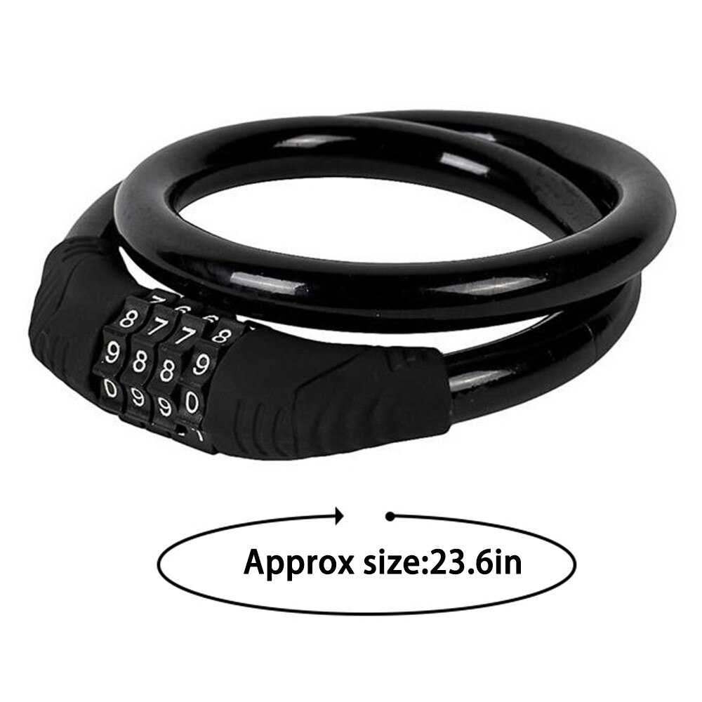 Bike Lock -Theft Combination Number Code Bicycle Lock Steel Cable Chain Security Safety Lock Bike Cycle Accessories