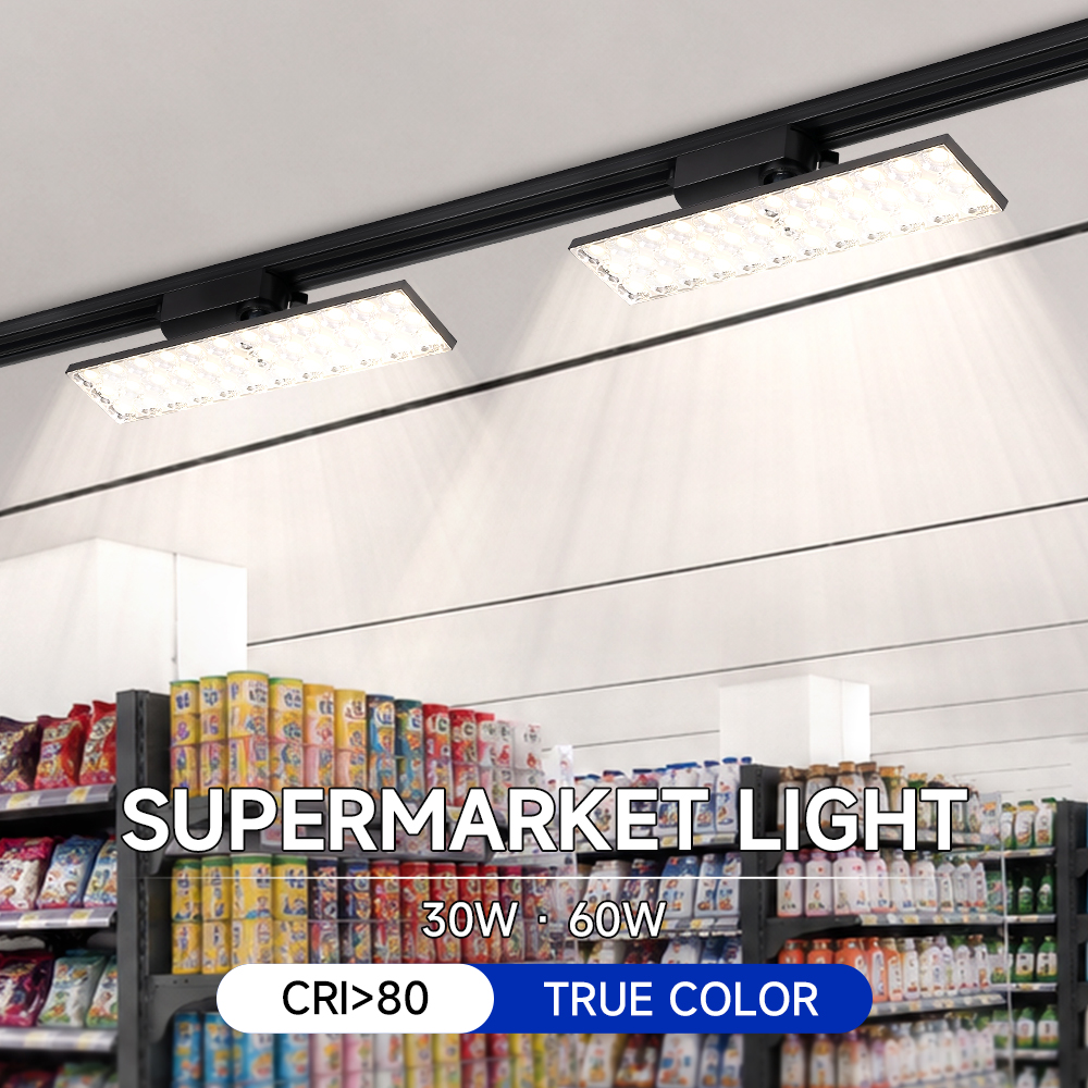 Super Jasne Reflektory Szynowe Sufitowe Lampy Szynowe robić supermarketów, Sklepów Odzieżowych, Dekoracyjne Oświetlenie Domowe i Handlowe