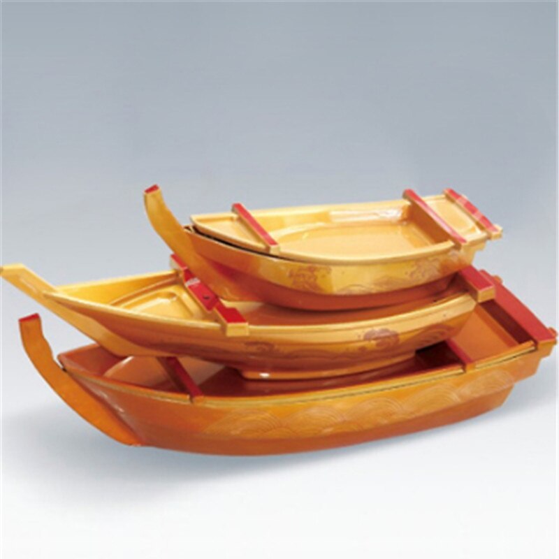 Black SUSHI BOAT sashimi boat dry ice cooking boat ABS salmon plate sashimi plate Japanese cooking Dragon Boat container