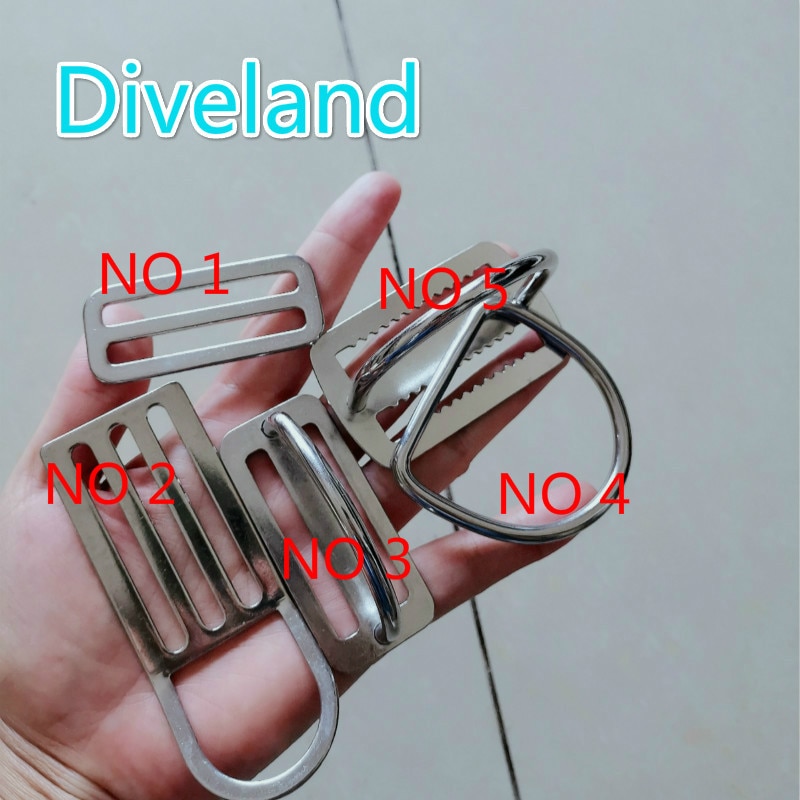 100% Brand 316 Stainless Steel D Ring Buckle Scuba Diving Weight Belt Keeper Webbing Harness Belt Retainer Stopper