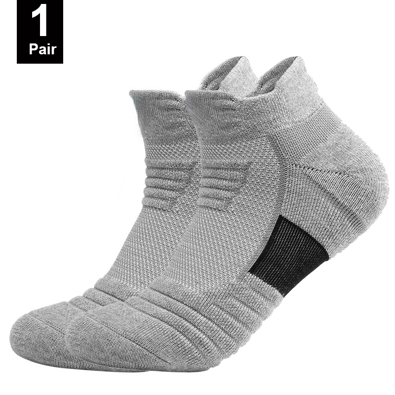 1/3 Pairs Anti-slip Voetbalsokken Mannen Katoenen Sok Korte Lange Buis Voetbal Basketbal Sport Sokken Ademend geurverdrijvende Sok 39-45: 23 / Dark Red