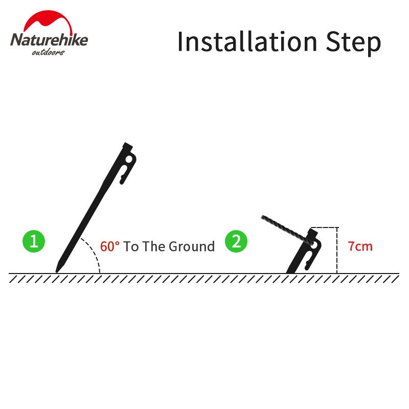 Naturehike high strength stainless steel studs, 420 stainless steel tent accessories, anti-fall