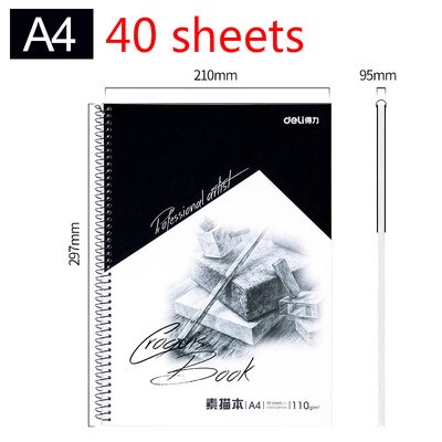 Deli Sketch Paper Artist Painting Paper Student Painting Drawing Sketching Practice Paper 16K/8K/B5 Sketch Book Painting Supply: D