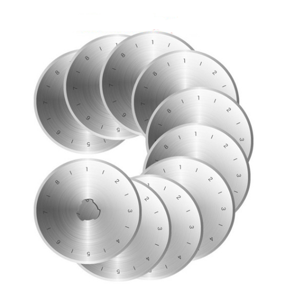 45MM/28MM 10Pcs Steel Circular Rotary Cutter Refill Blades Patchwork Fabric Leather Craft Sewing Quilting Fits Fiskars Cutters: 28mm