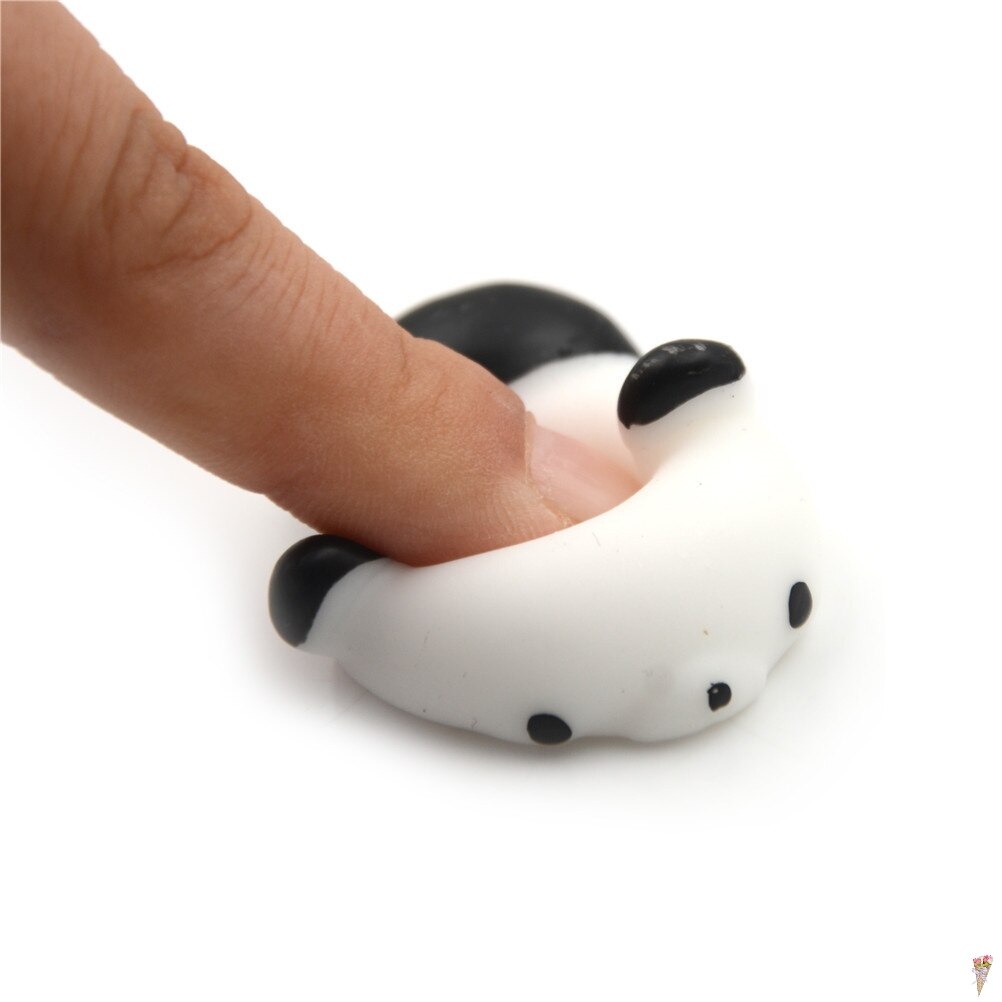 1Pcs Leuke Squishy Panda Mochi Squeeze Stretchy Kawaii Decomprimeren Anti-Stress Telefoon Riemen Charmes