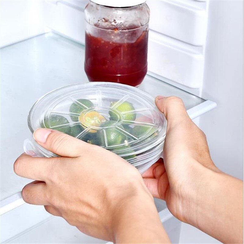 Tapa de succión de silicona Universal, lote de 6 unidades, tapa de olla para cuencos, tapas elásticas de silicona, tapa para evitar salpicaduras
