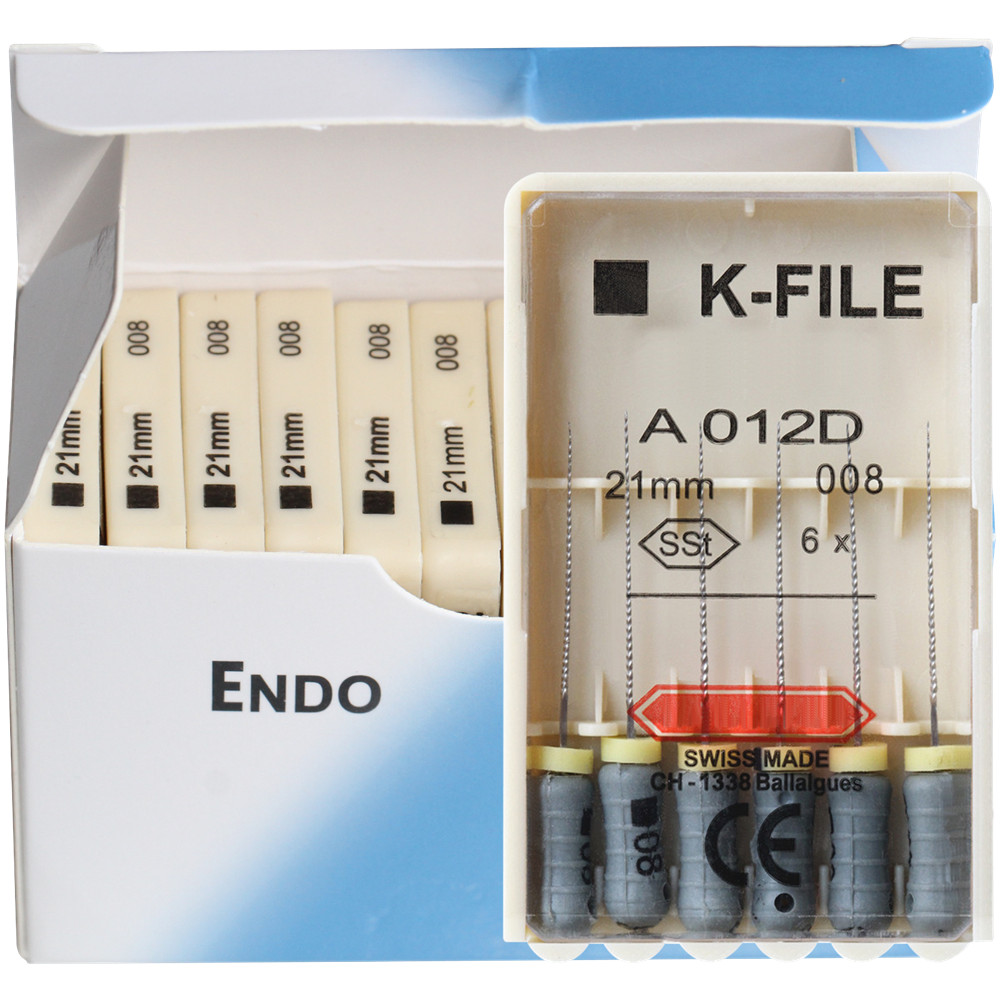 K-FILE Dental de acero inoxidable, limas de Endodoncia de uso manual, productos de laboratorio de odontología, 21/25/31mm, 10 paquetes/caja: Morado oscuro