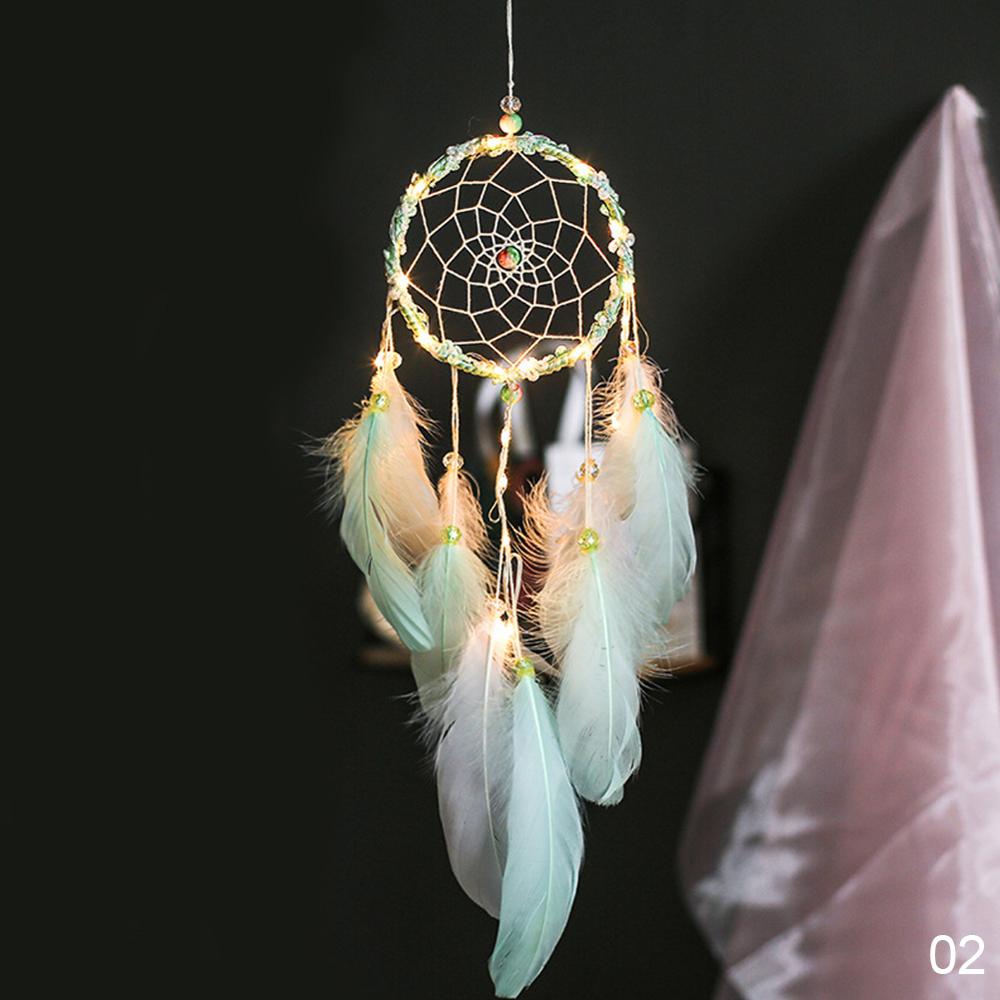 Wakan tanka dream catcher med led lys tilståelse ballon dreamcatcher vedhæng flettet vindklokkeslæt hængende dekor: Wakan tanka