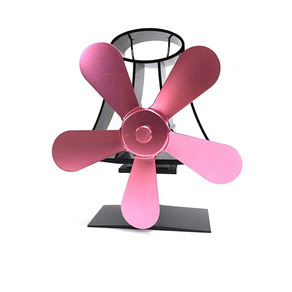 YL-103 Table Lamp Thermodynamic Fireplace Fan Thermal Power Fireplace Fan Eco Friendly Five-leaf Fan: Beige