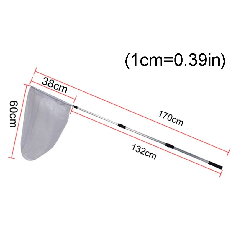 Filet de pêche à poignée télescopique en alliage d&#39;aluminium, filet à insectes pour enfants, capture papillon libellule, activité de plein air pour enfants